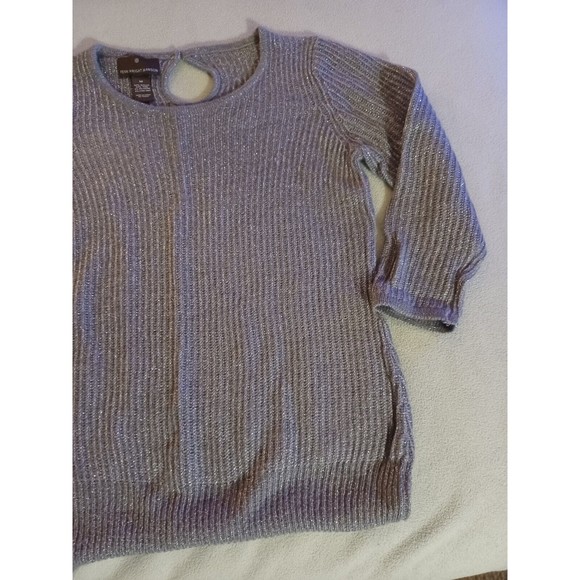 fenn wright manson womens wool blend silver metalic sweater size medium pullover - Picture 4 of 9